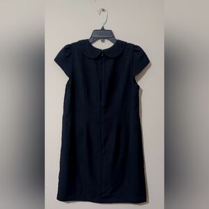 LOFT Classic Black Peter Pan Collar Dress with Lace On Collar. NWOT. Size 10P